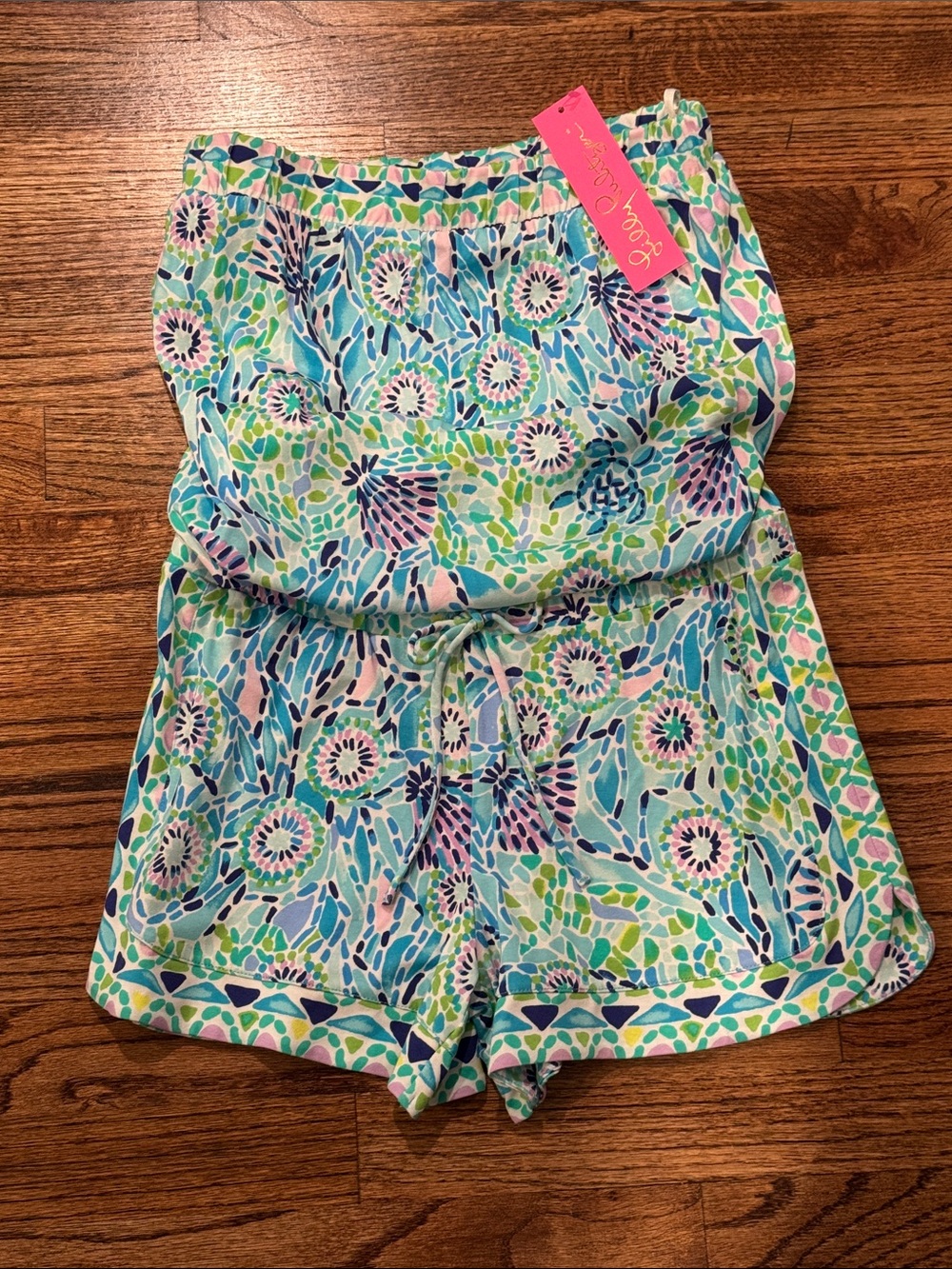 Lilly Pulitzer Multicolor Floral-Print Athletic Shorts Romper